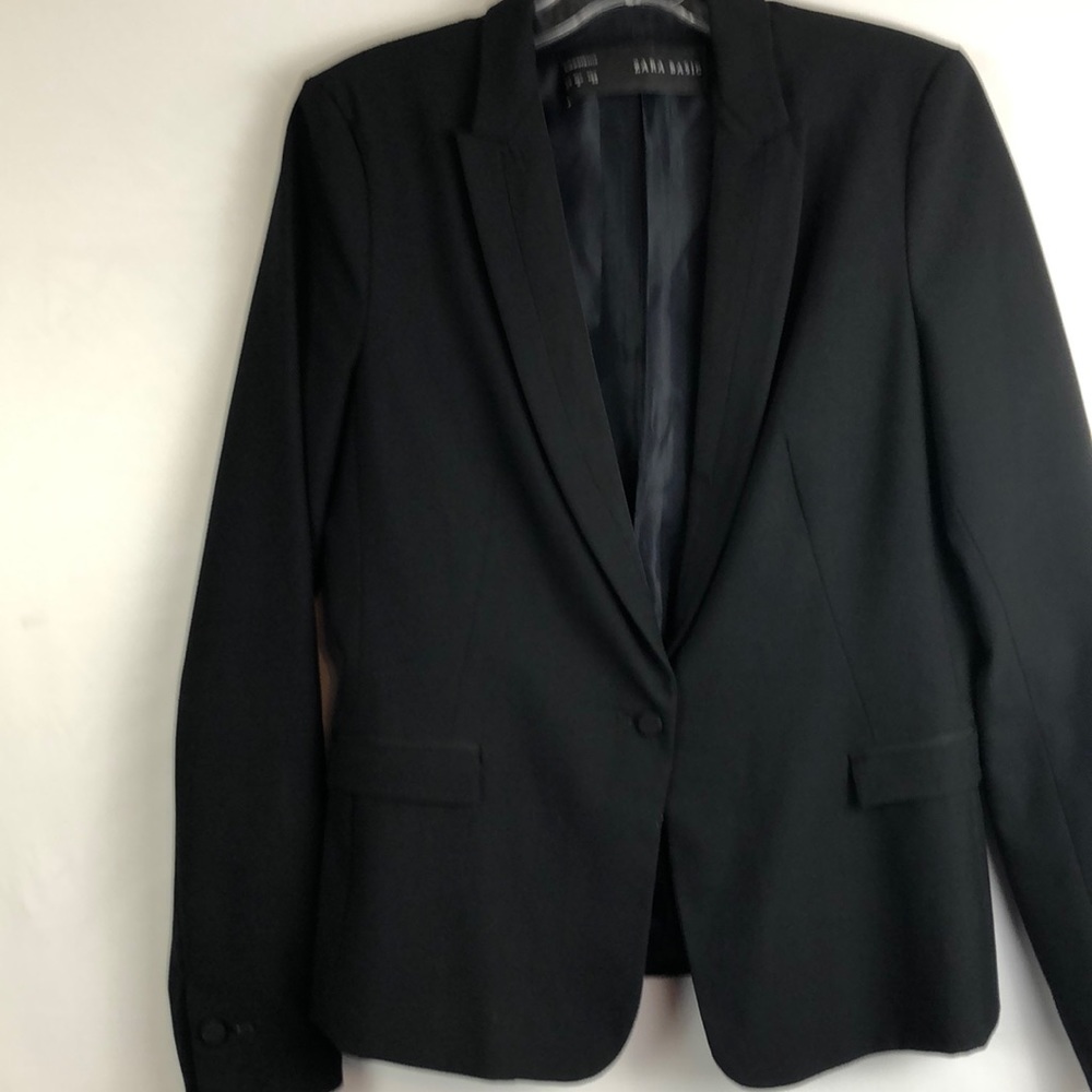 Zara Basic Black Single Button Blazer Tuxedo Lapel - image 7